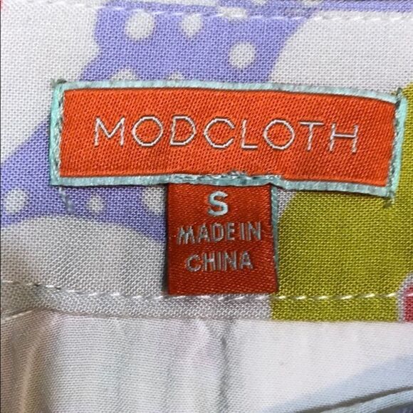 ModCloth Whole Lotta Loveliness Floral Faux Wrap Skirt Size Small - Picture 11 of 12